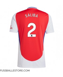 Günstige Arsenal William Saliba #2 Heimtrikot 2024-25 Kurzarm